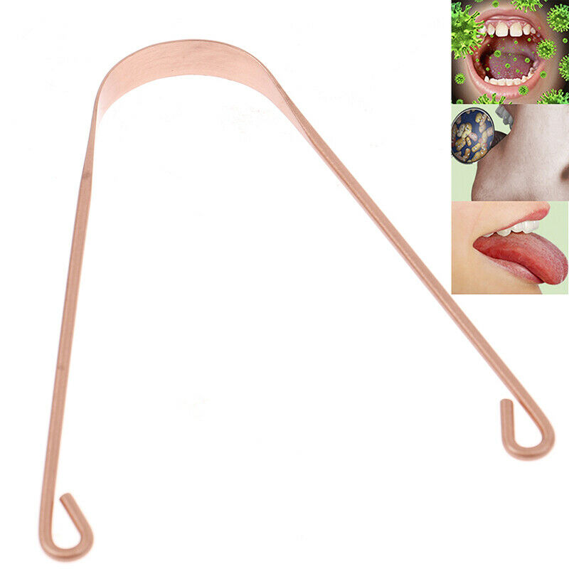 Pure Copper Tongue Scraper Cleaner THICK  Ayurvedic Dental Hygiene Oral CareBDA