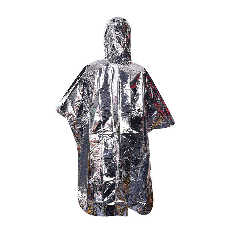 Emergency Raincoat Aluminum Film Cold Insulation Rainwear Blankets Surviv.l8