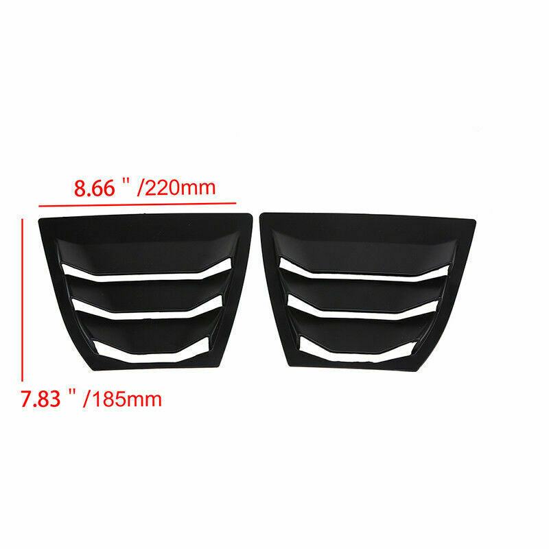 Pair Window Scoop Louvers Cover Matte Black Fits Mazda 3/Axela Sedan 2014-2021