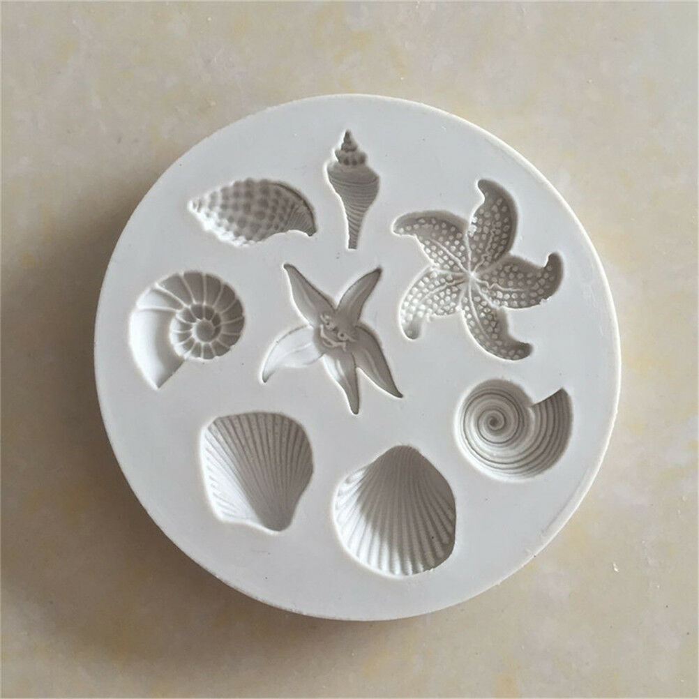 Ocean Biological Conch Sea Shells Chocolate Cake Silicone Mold Kitchen Tools  Lt