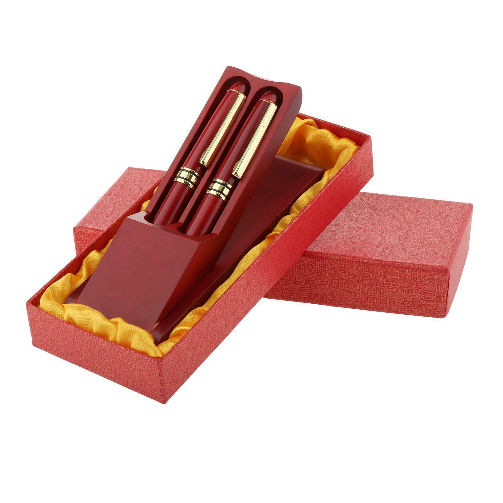 Red Wooden Stationery Students Business Office Fountain Pen for Kids School