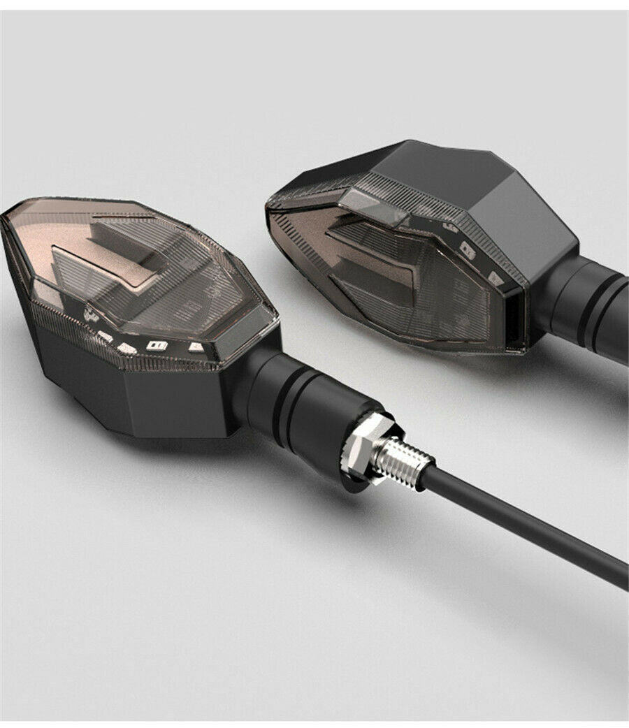 Motorcycle Arrow Dual Color Turn signals lights LED Daytime Lamp Universal 2PCS