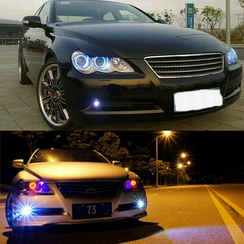 Pair 5W 12V Car SUV Fish Eye LED DRL Daytime Running Light Bulb Driving Fog Lamp