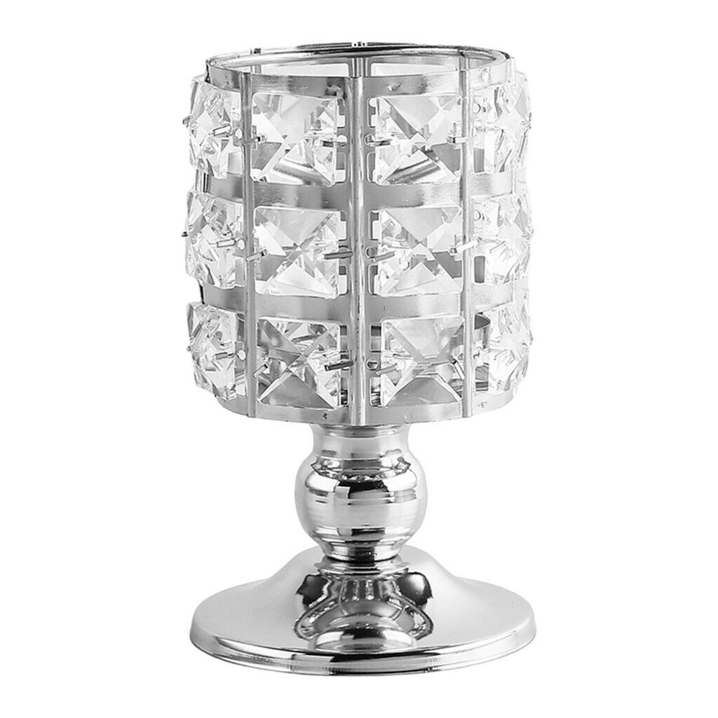 Crystal Candle Holder Candelabra Party Centerpiece Candlestick Home Decor S
