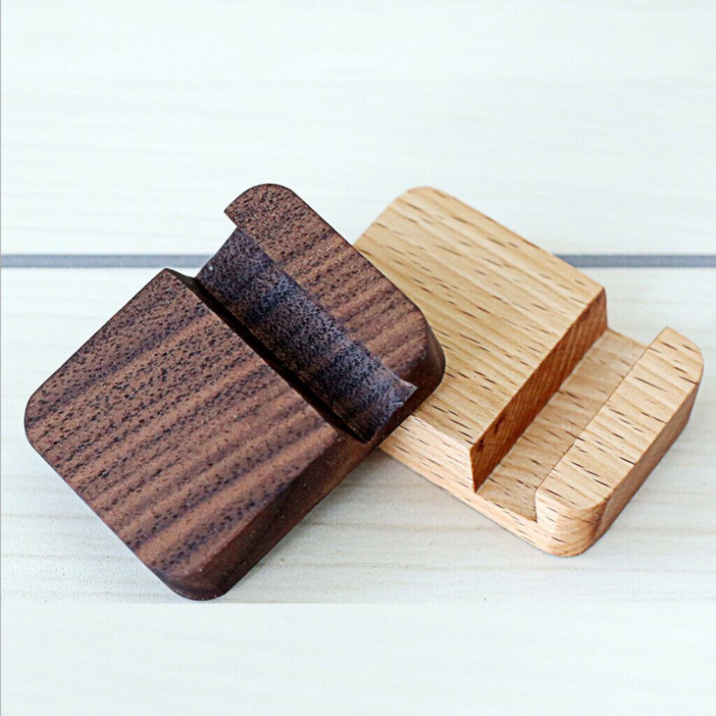 Solid Wood Moible Phone Holder Desk Stand Holder for Phone Tablets Cell Phone