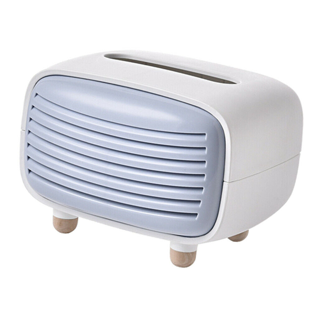 2Pcs Radio Tissue Box Paper Towel Storage Box Napkin Organizer Paper Office