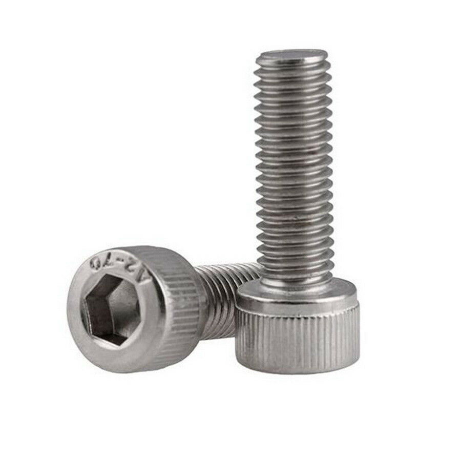 70Pc 0#-80 UNC Allen Bolt Socket Cap Screws Hex Head Kit A2 Stainless L1/8"~1/2"