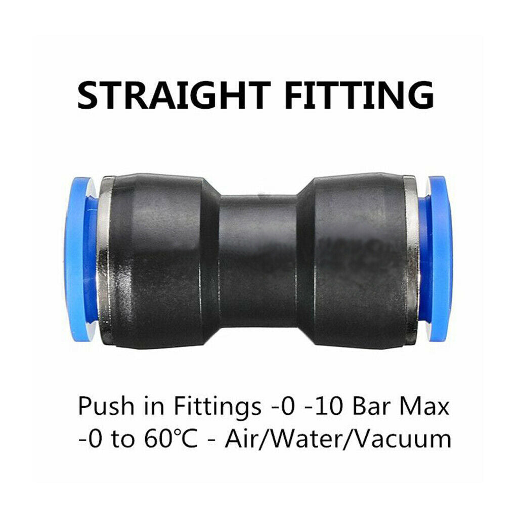 10pcs Pneumatic Fittings Kit (6mm dia) - Quick Fittings Hose Coupler For Air,