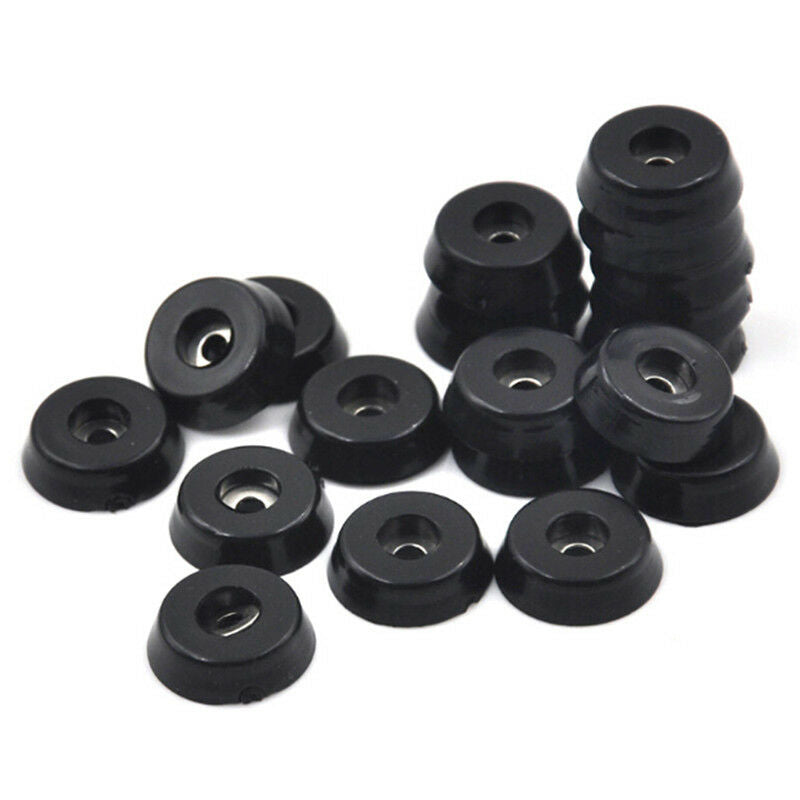 10x Conical Recessed Rubber Feet Bumpers Pads For Furniture Table Chair De.l8