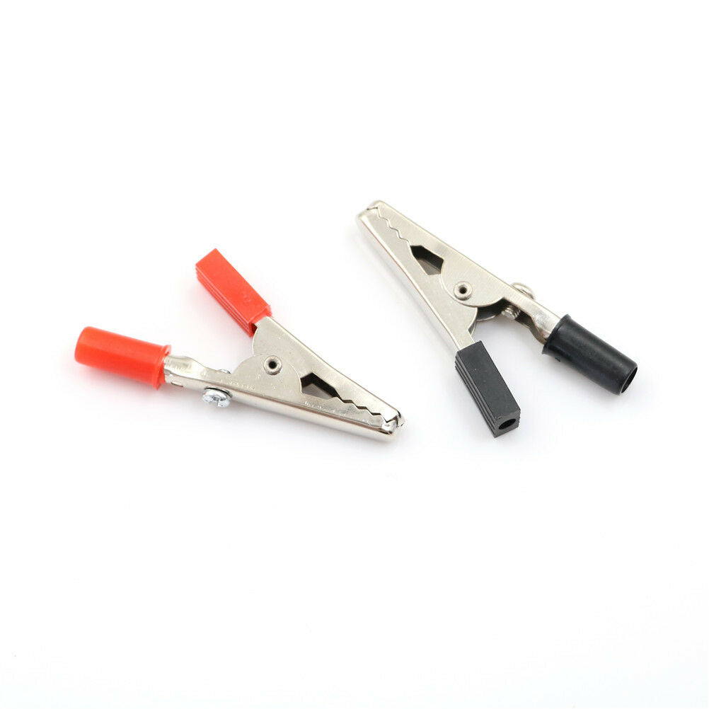 5Pcs 50mm Plastic Durable Handle Test Probe Metal Alligator Clips with Scre WF