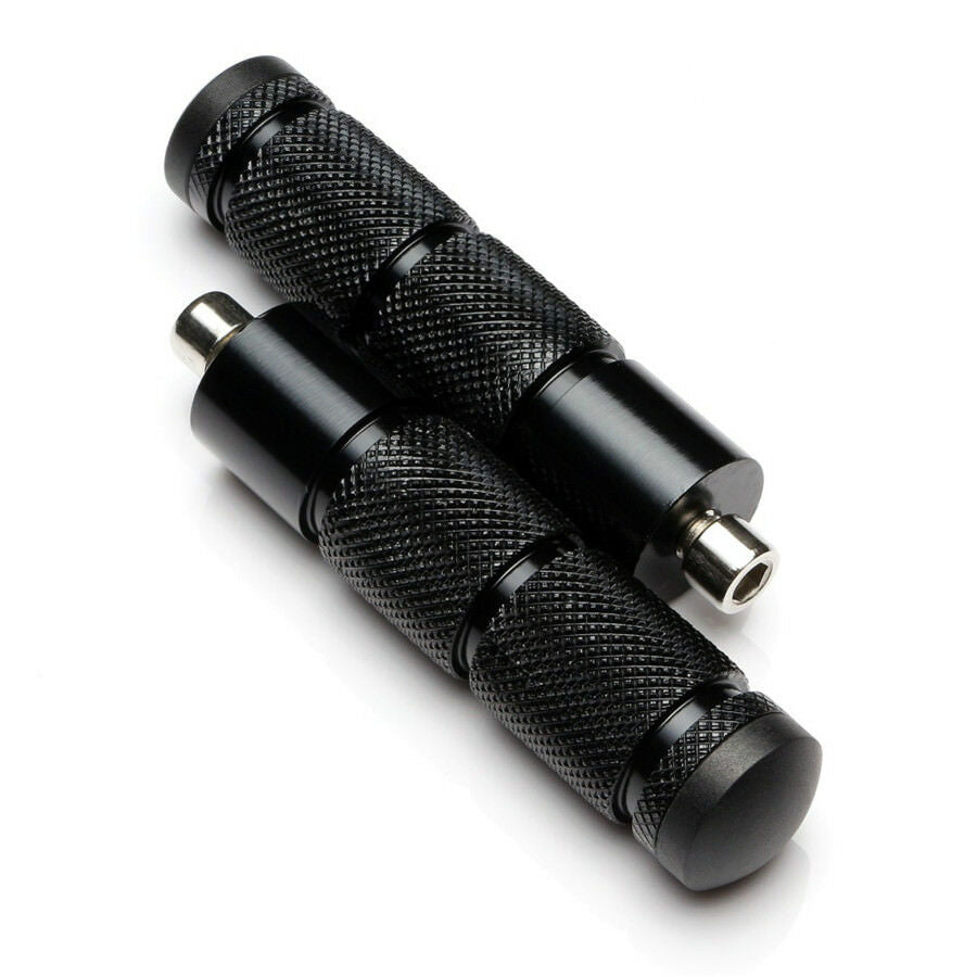Pair CNC Aluminum Motorcycle Foot Pegs Footpegs Rear Set Foot Rests Pedals Black