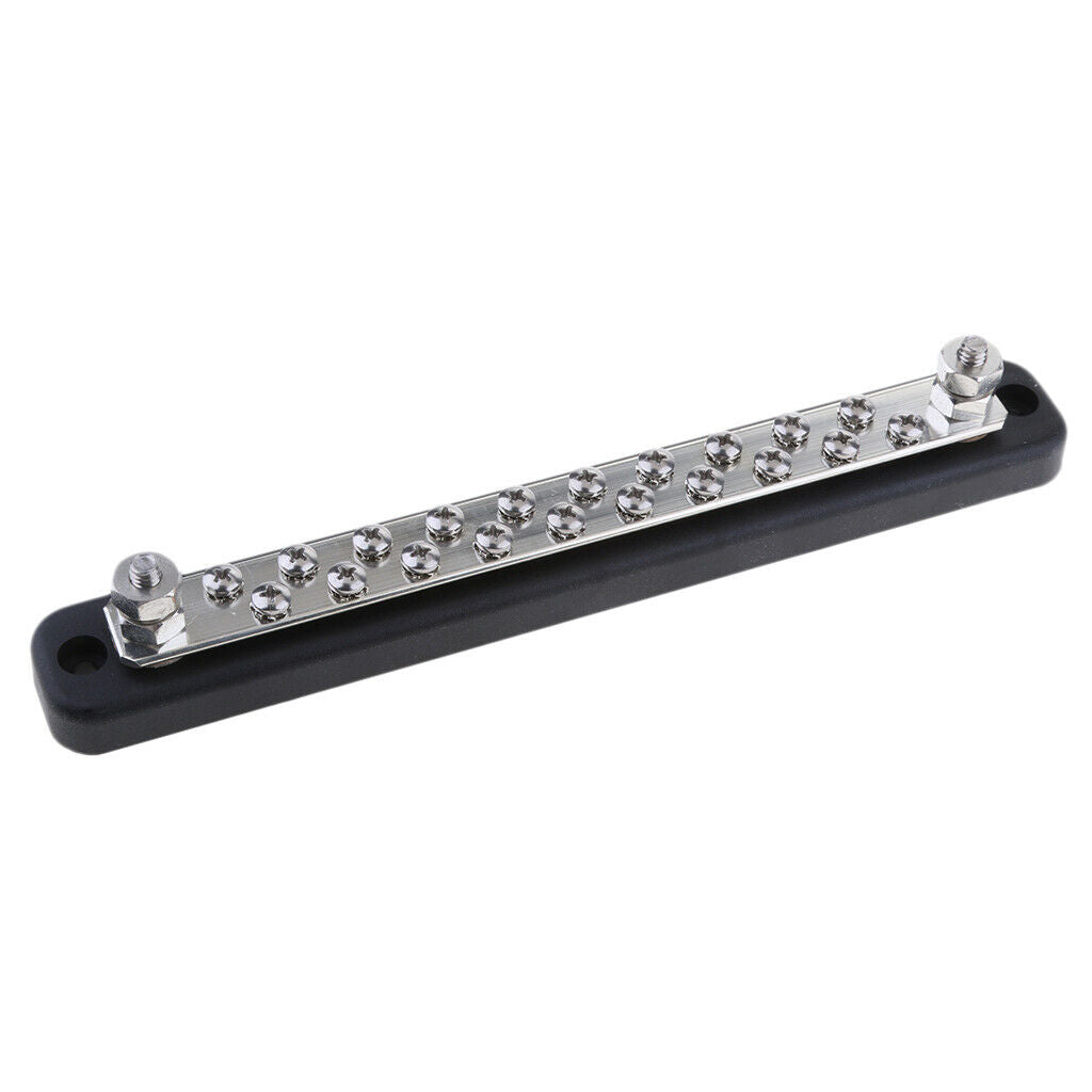 12V / 24V 20 WAY POWER DISTRIBUTION BUS STRIP 5x4mm SCREWS 100A