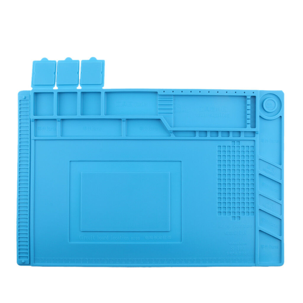 Silicone Cell Phone Repair Pad Mat Magnetic Maintenance Platform Dark Blue