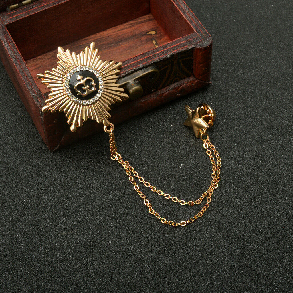 Women girls double star design neck lace brooch chain jewelry