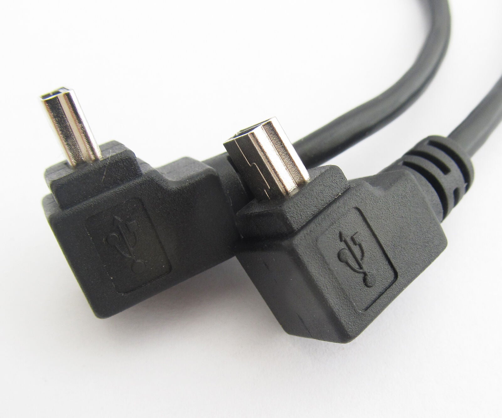5x Mini B 5pin male 90 degree right angle up direction to female usb cable cord