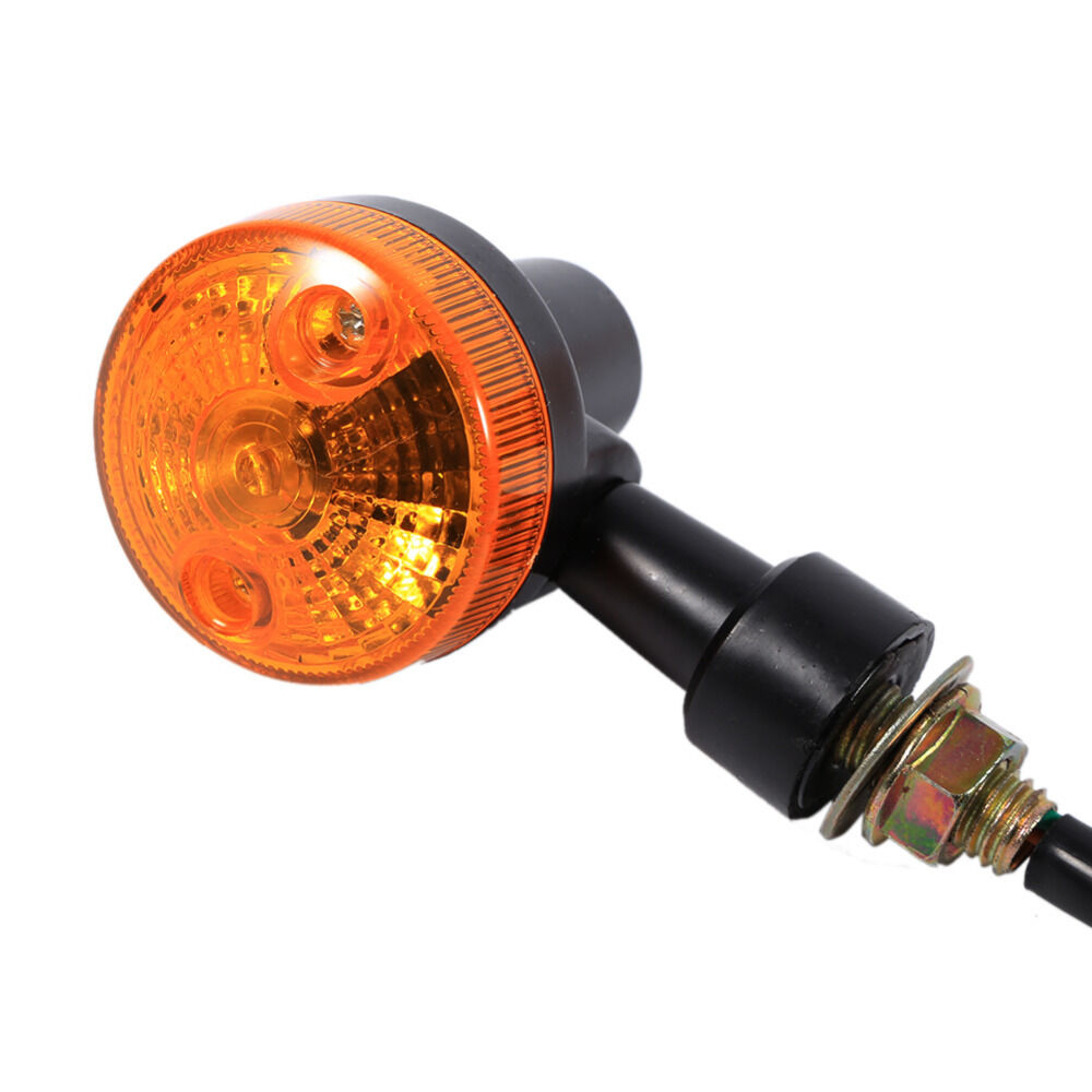 100% Brand New Motorcycle Amber Round Turn Signal Direction Indicator Light Lamp