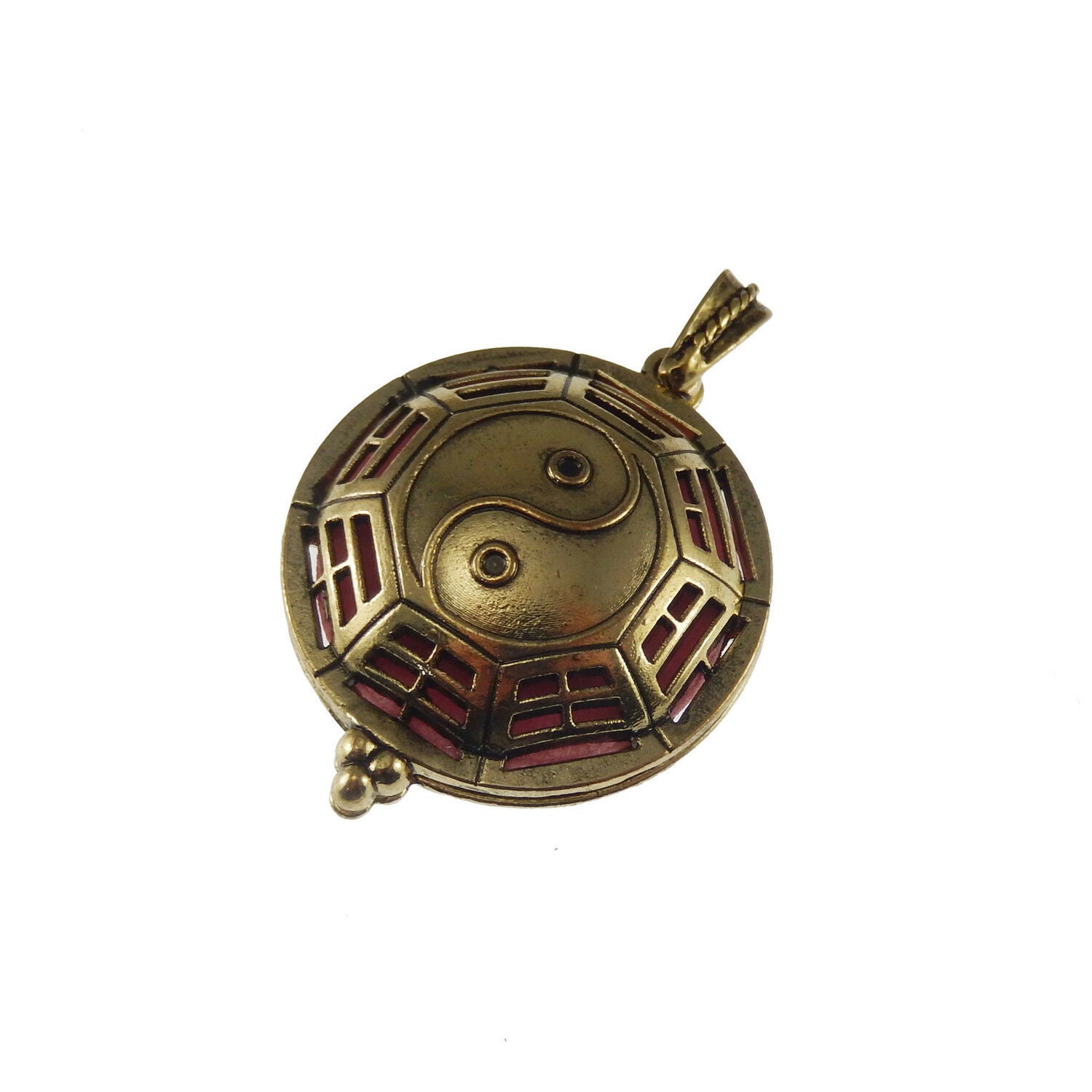 2 PCS Retro Brass Magnetic Locket Perfume Diffuser Pendant Charm Jewelry 43*35mm