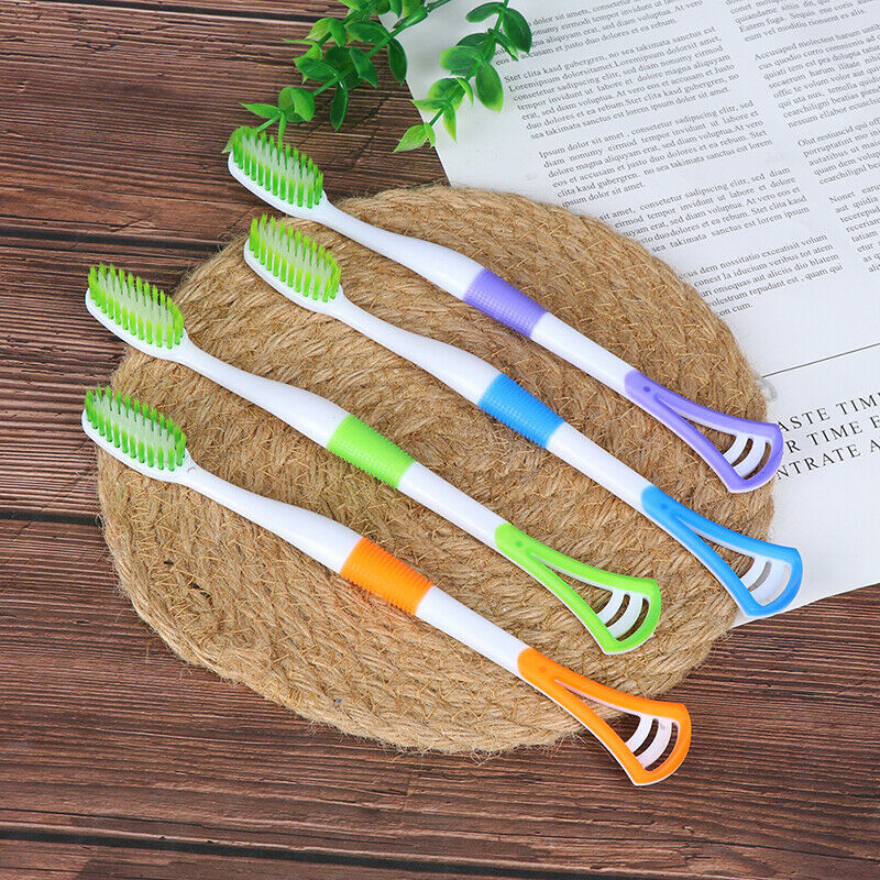 1Pcs Dental Care Brush Away Cleaner Toothbrush Tongue Cleaner Scraper Ora.l8