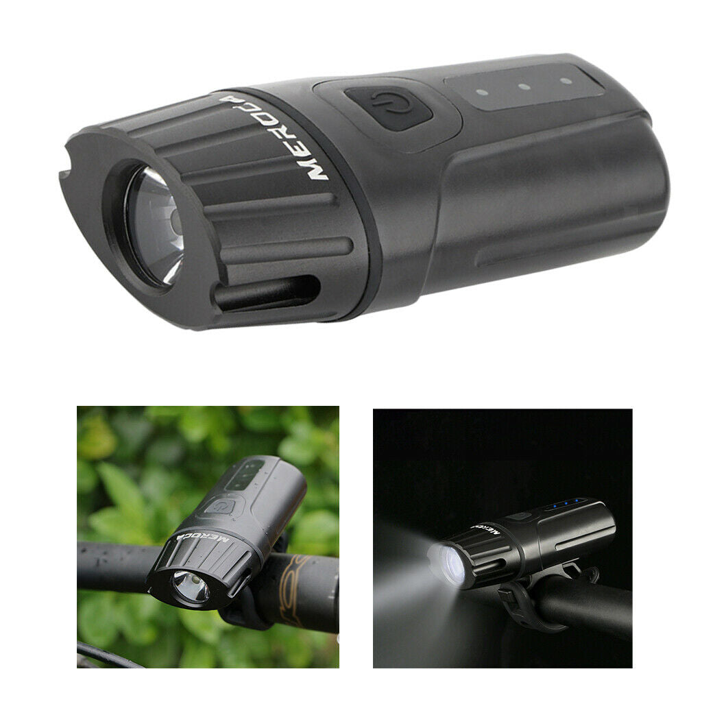 Water Resistant Bike Head Lights USB Bicycle Warning Cycling Front Light