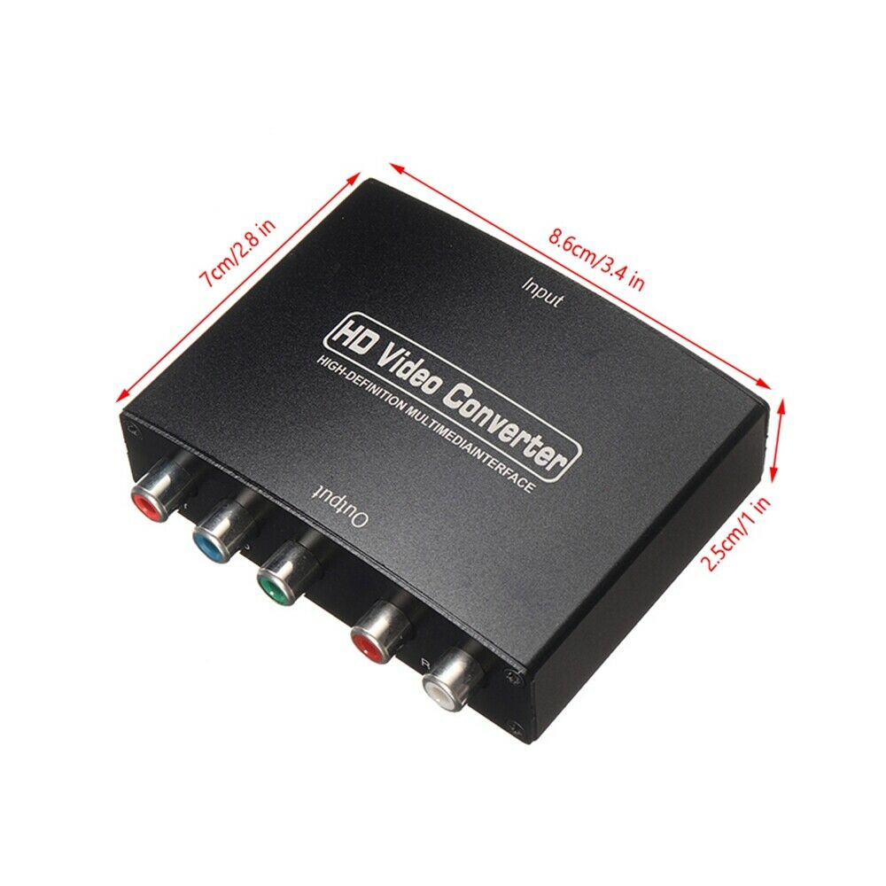 1080P HD to 5RCA RGB Component YPbPr Video +R/L Audio Adapter Converter HD TV