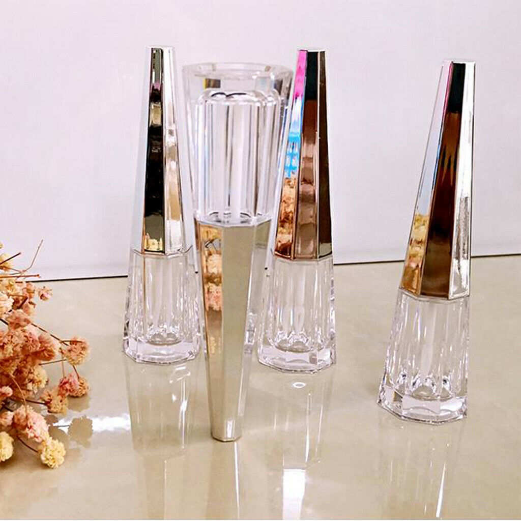 3x Clear Empty 6ml Lip Gloss Balm Tubes Bottles Conical DIY Makeup Container