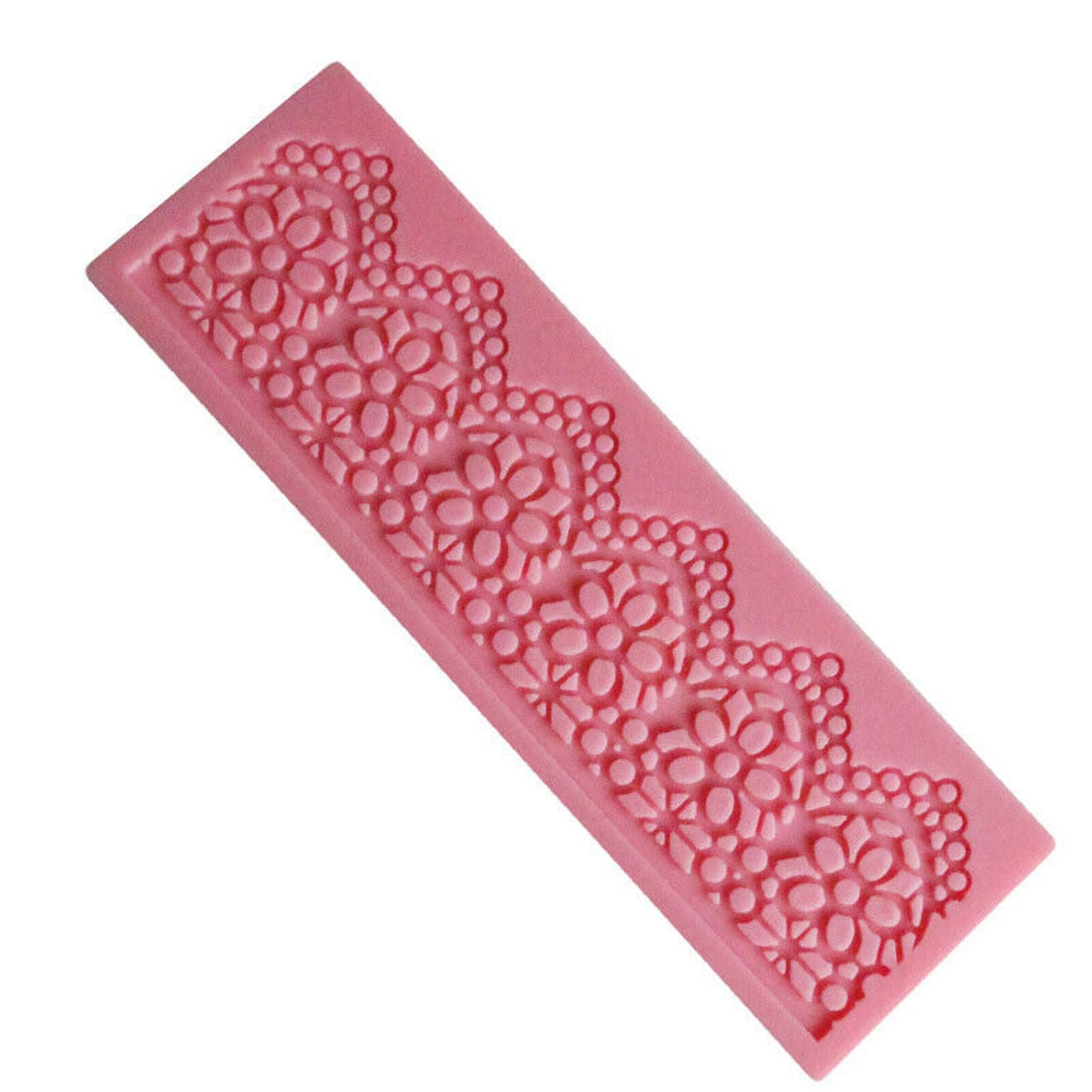 Lace Silicone Mold Fondant Decoratiing Border Baking Sugar Mould Flower Cake Mat