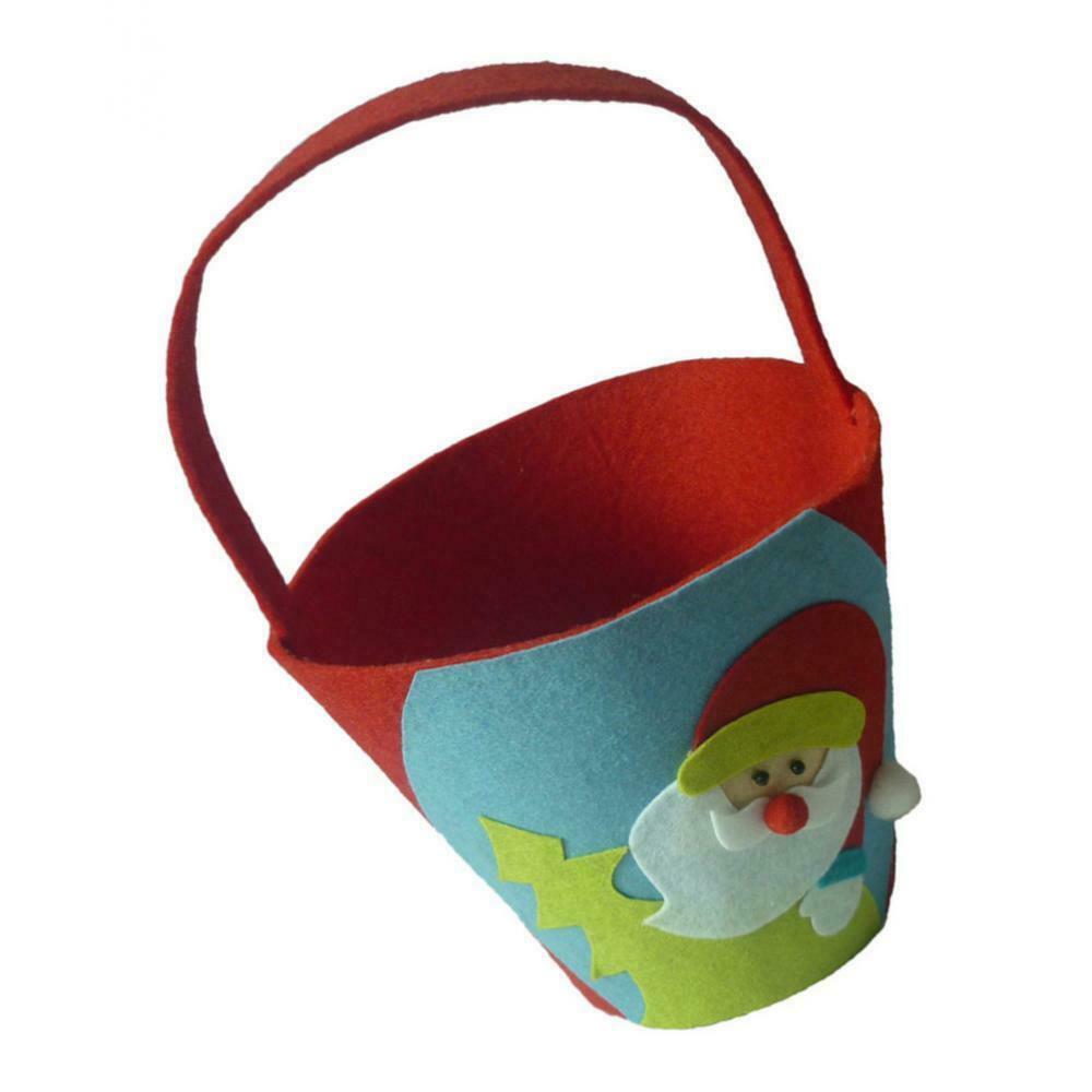 Merry Christmas Candy Treat Bag Kids Party Gift Pouch Snack Handbag Red