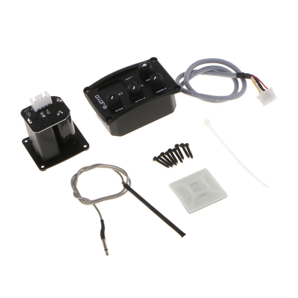 3 Band Ukulele Preamp Piezo Pickup EQ Equalizer Tuner