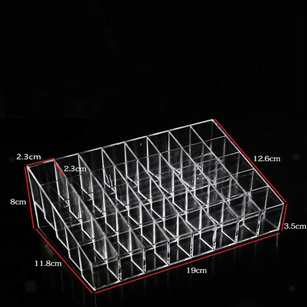 40pcs Lipsticks Holder Acrylic Stand Makeup Organizer Cosmetic Case - Empty