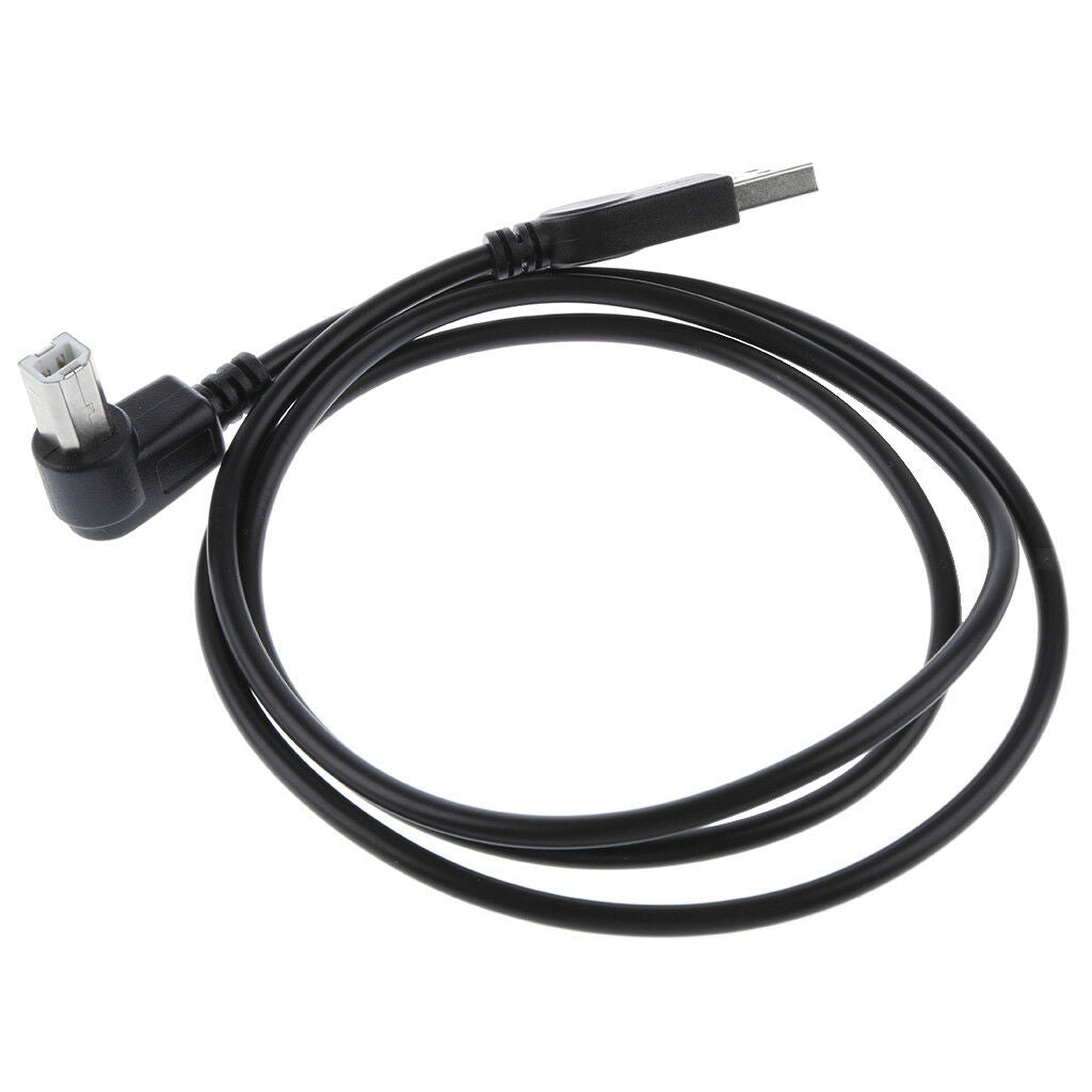 USB2.0 Male to Type B 90 Degree Angle Extension Adapter Cable Bend right