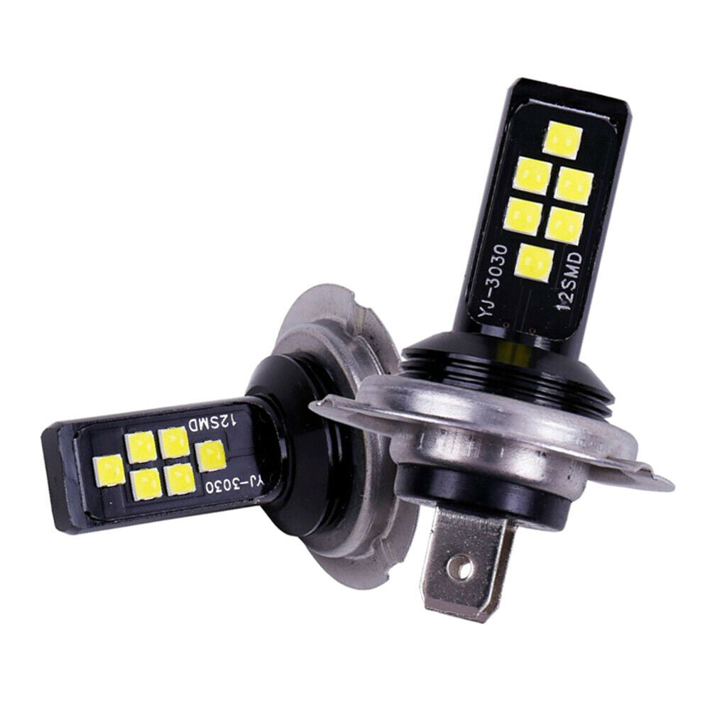 Pair Of H7 6000K White1200LM 60W LED Bulbs For