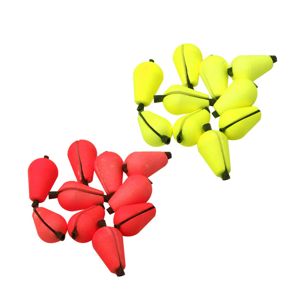 12 Yellow & Orange Tear Drop Foam Float Fly Fishing Strike Indicators Accessory