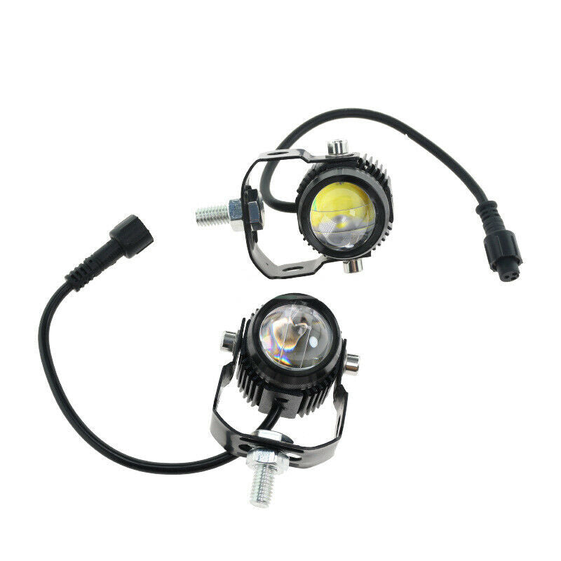 2PC Motorcycle Motorbike ATV UTV LED Front Spot Light Headlight Driving Fog Lamp