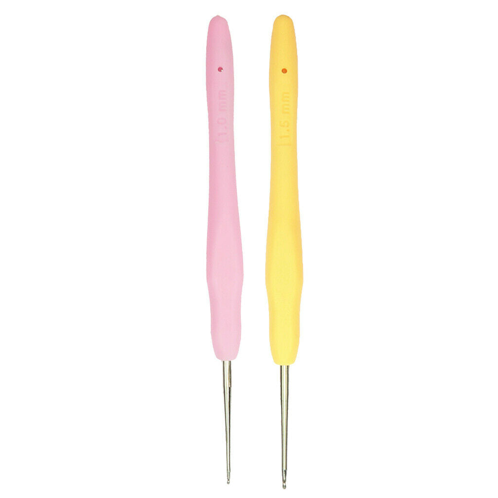 2 Units Crochet Hook Stainless Steel Pin Sewing Pins Pasadro 1.0mm 1.5mm