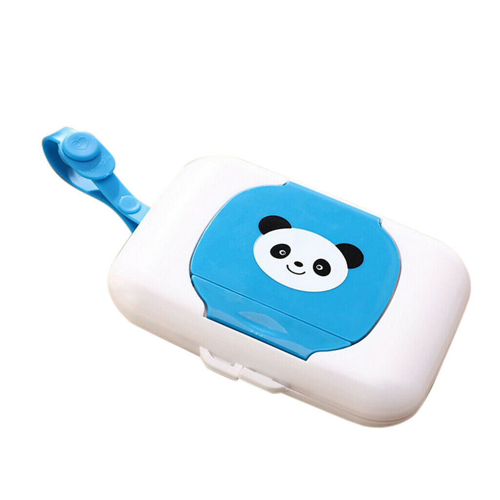 Up Wet Tissue Paper Case Baby Wipe Napkin Storage Box Container Blue