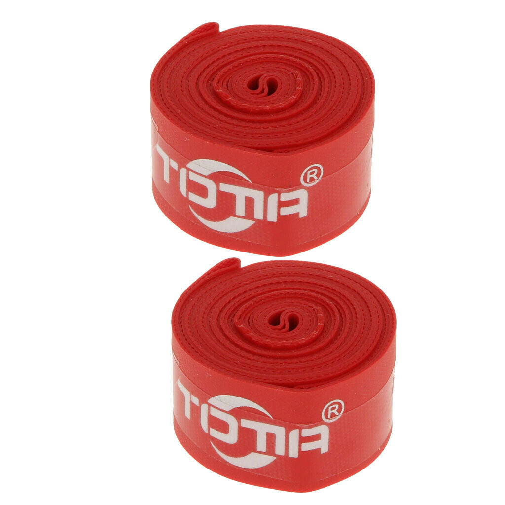Pack of 2 High Pressure 20mm Nylon Bike Wheel Bicycle Rim Tape Strip 26" Red