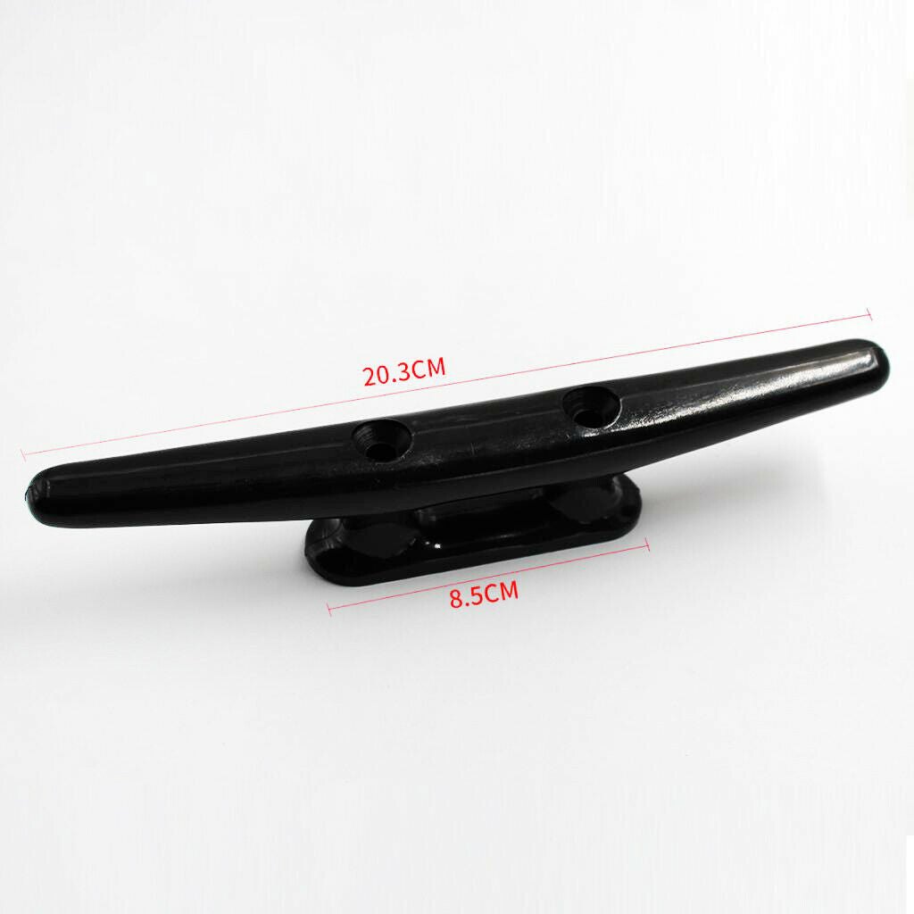 8" Black Nylon Closed Base Marine Boat & Dock 8 inch Cleat