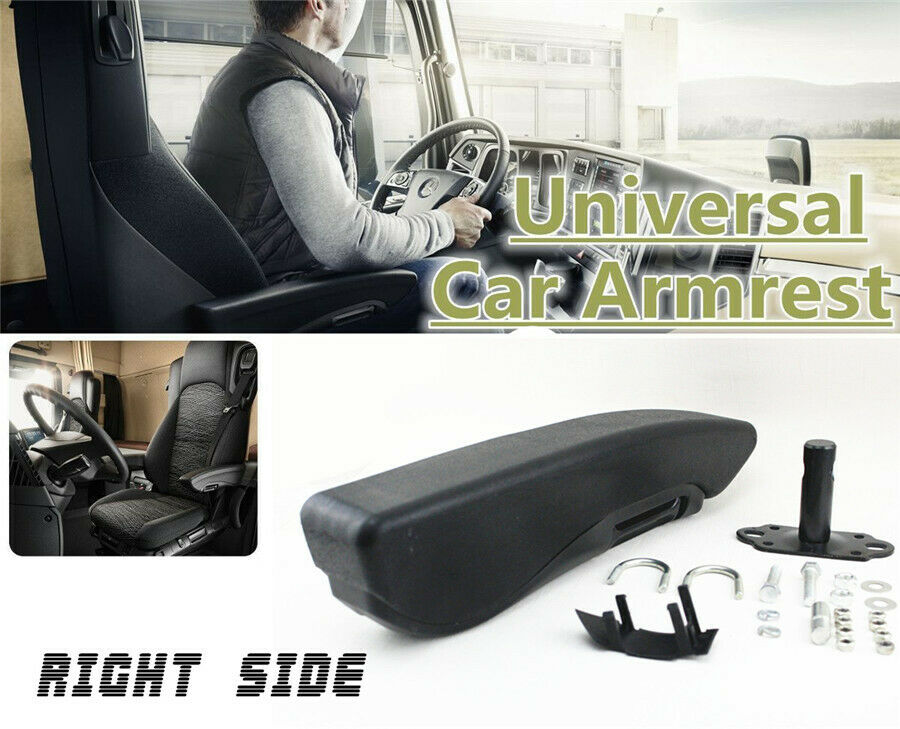 1 Set 120° Adjustable PU Foam Right Side Console Box Armrests For Car Truck Seat