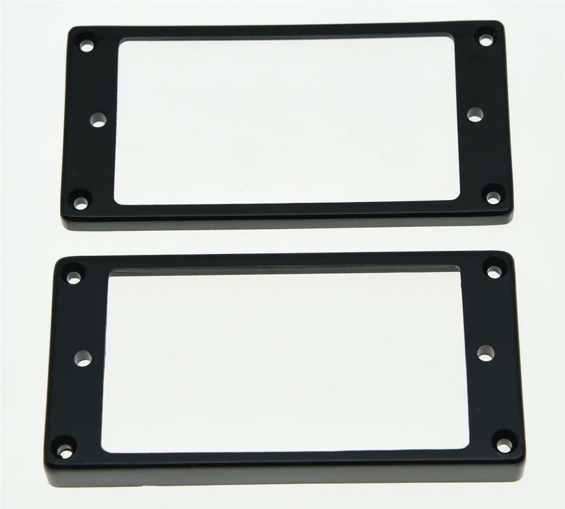 2x Black Humbucker Pickup Ring Flat Base Bottom Frame fits Epiphone LP Guitar