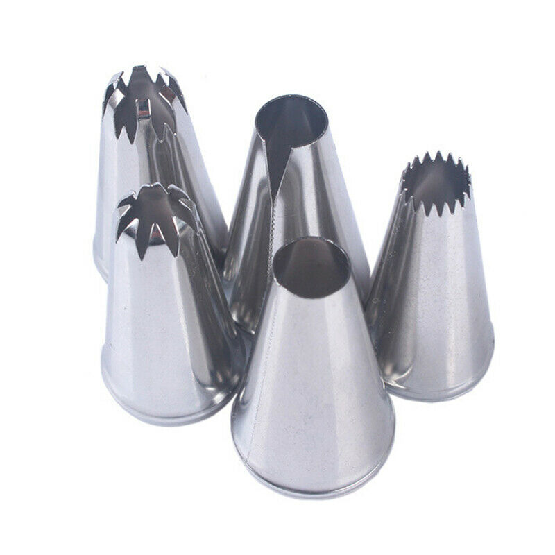5PCs Large Icing Piping Nozzles Cake Baking Cookie Cupcake Piping Nozzle .l8