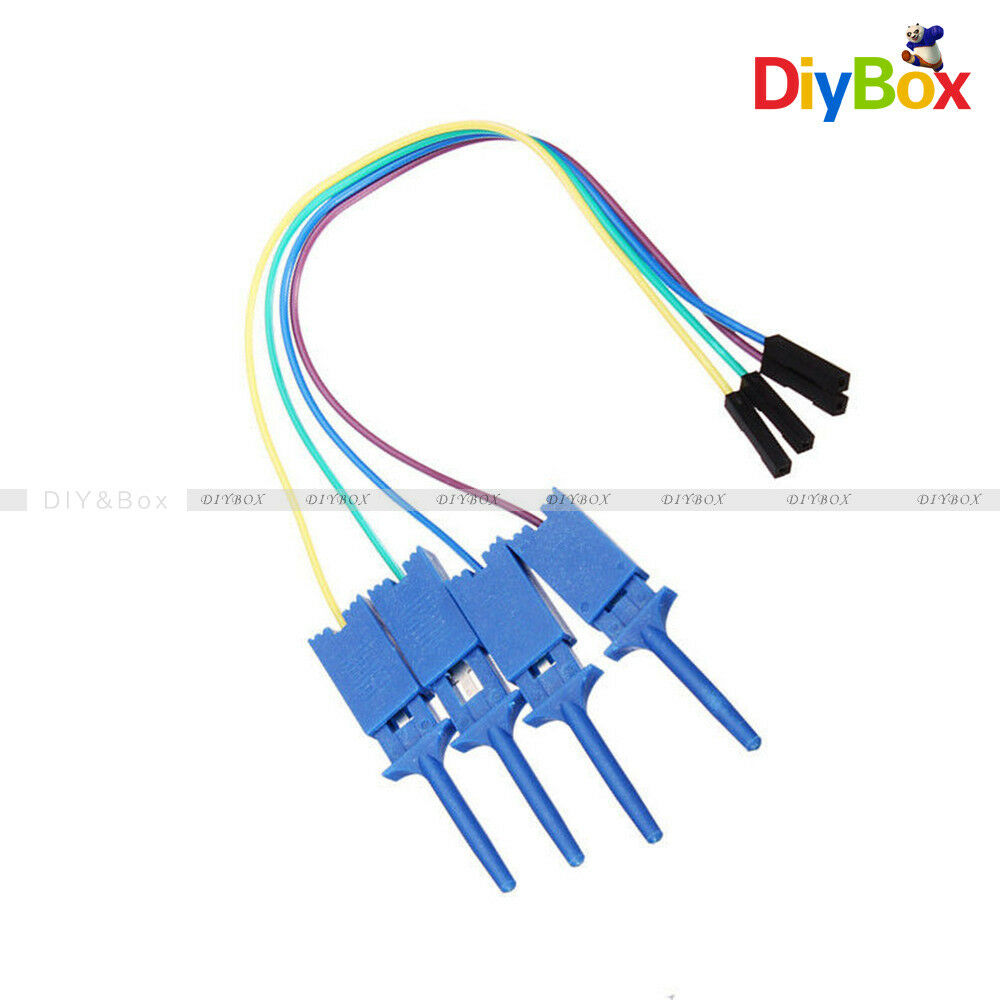 4PCS Test Clamp Wire Hook Test Clip for Logic Analyzer Electronic Components