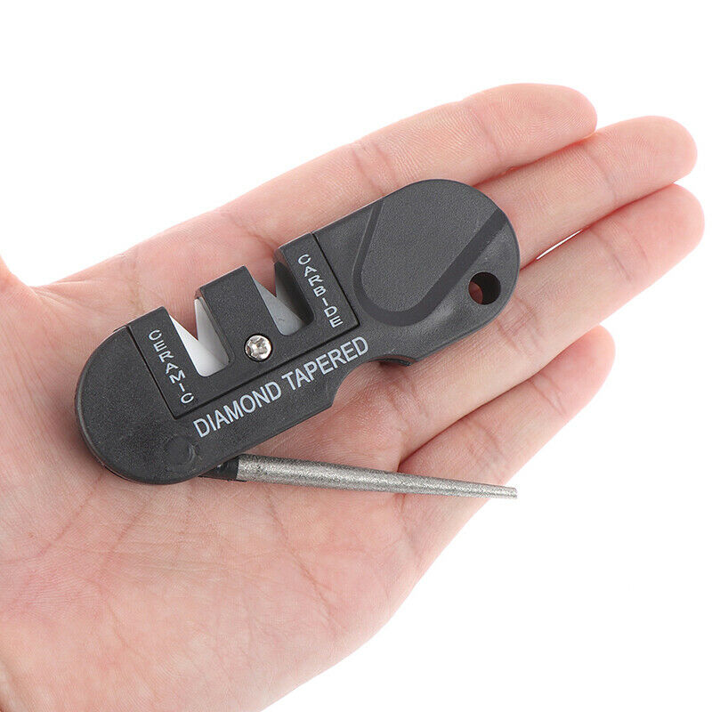 Portable Tungsten Ceramic Carbide   Whetstone Sharpener Tool Camp outdoor