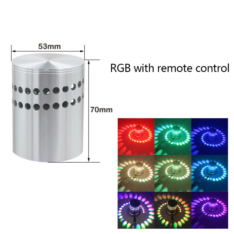 3 LED Wall Light Spiral Lamp Sconce Lighting Home Bedroom Fixture KTV Decorate