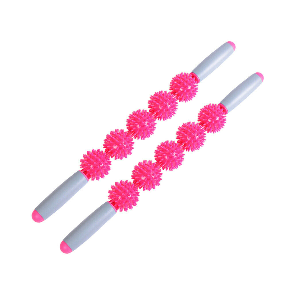2Pieces, Soft Yoga Fitness Massage Stick Muscle Roller Spiky Massage Rolling