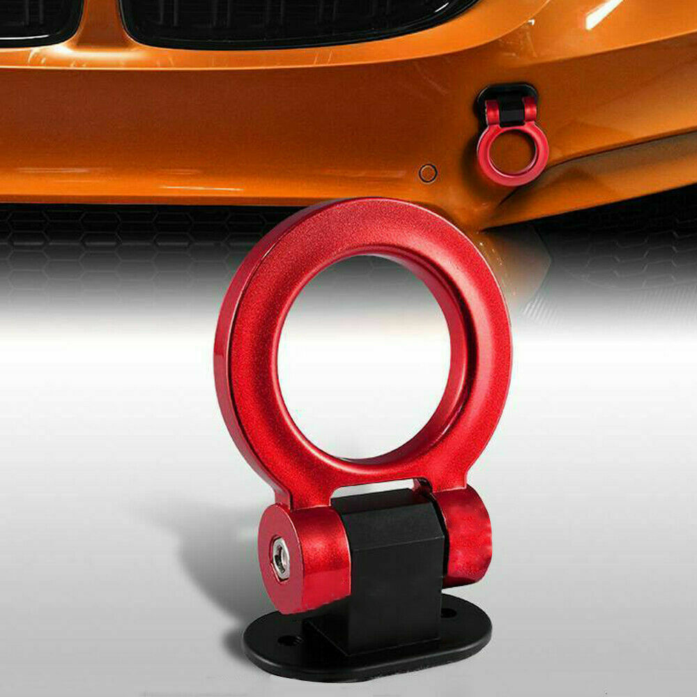 Universal Car Ring Track Racing Style Tow Hook Look Decoration Red Accessories