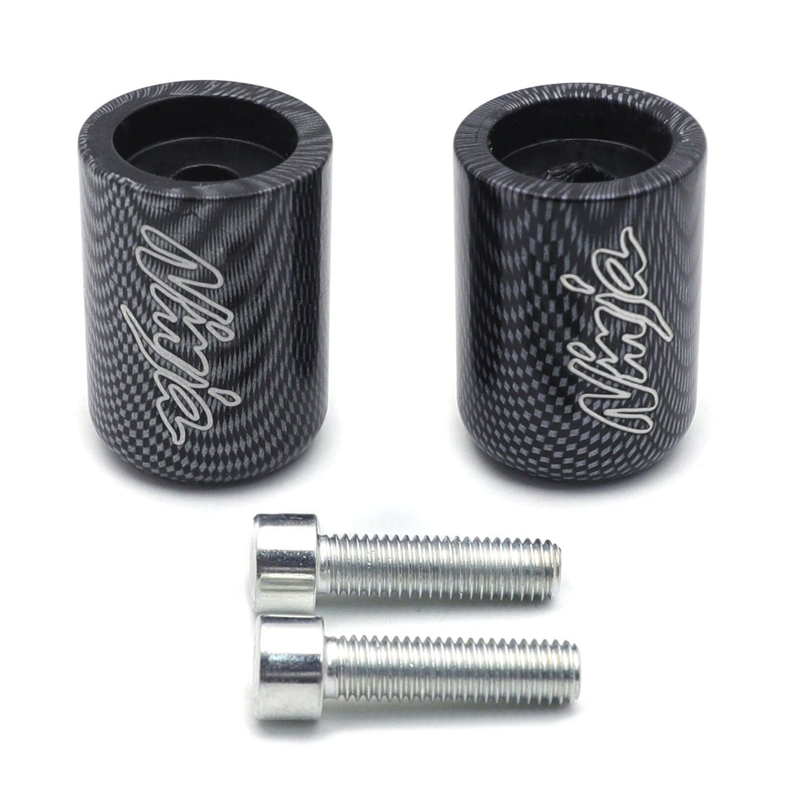 Billet aluminum Carbon Hand Bar Ends For 87-12 Kawasaki Ninja 250R / EX250