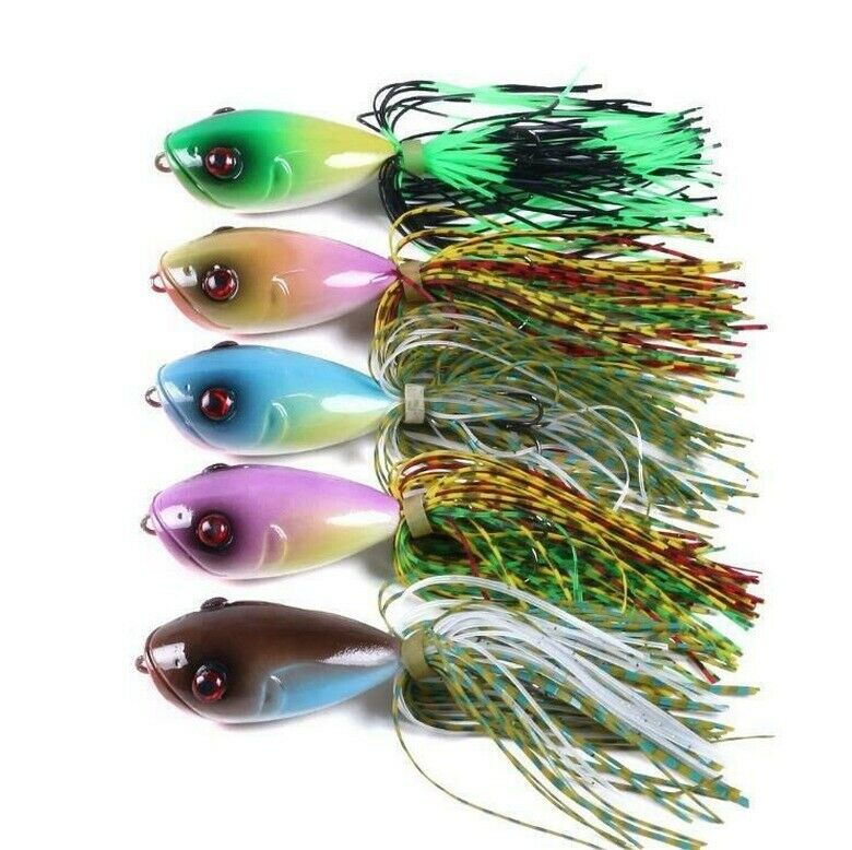 5Pcs 10cm/10.5g Plastic Frog Fishing Lures Baits