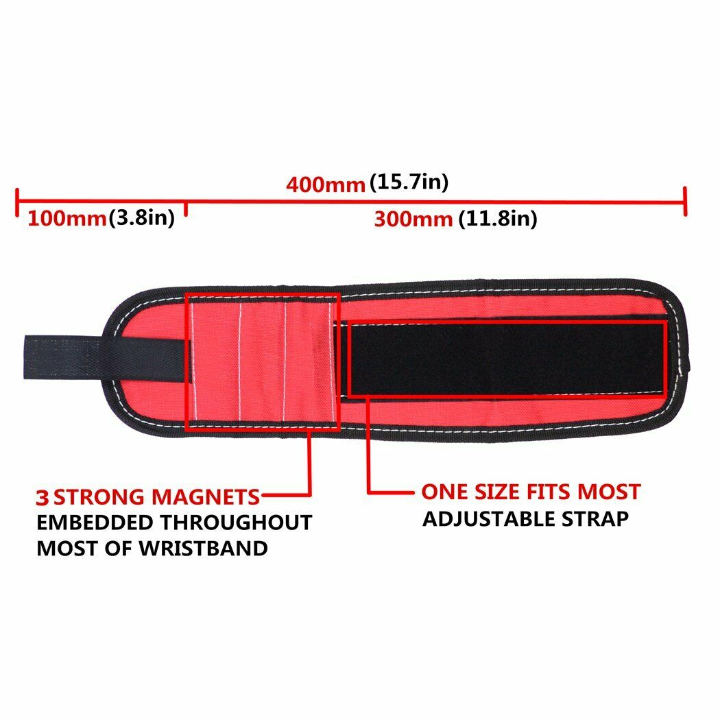 Magnetic Wristband W/Strong Magnets for Holding Screws for DIY Work for Handyman