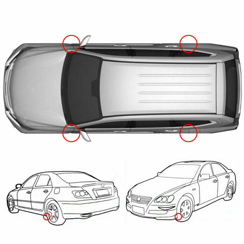 4Pcs Universal Car Black Mud Flaps Splash Guards Fender EVA Plastic US