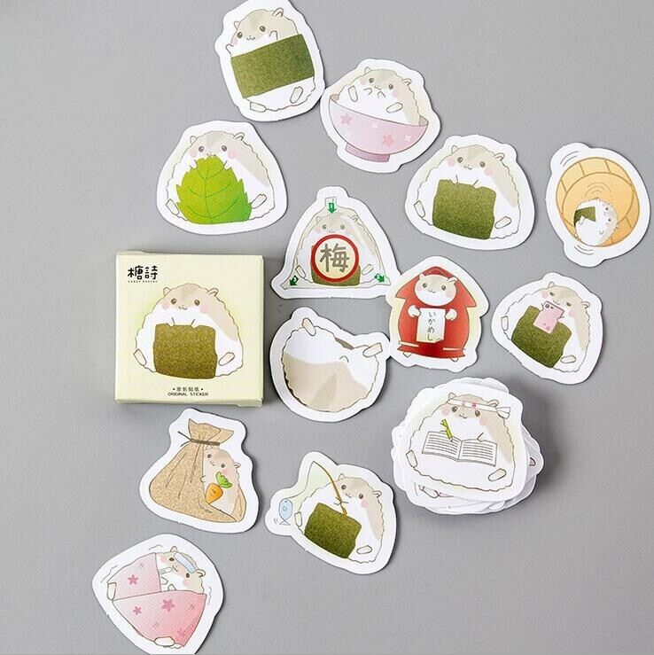 45pcs/pack lovely Hamster Stickers DIY decorative stationery Sealing stickers